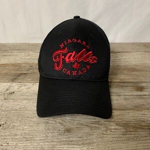 Niagara Falls Canada Baseball Cap Adult Adjustable Embroidered Black Red Hat